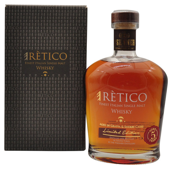eRetico South Tyrol Single Malt Whisky 5 years old 43%  0,7