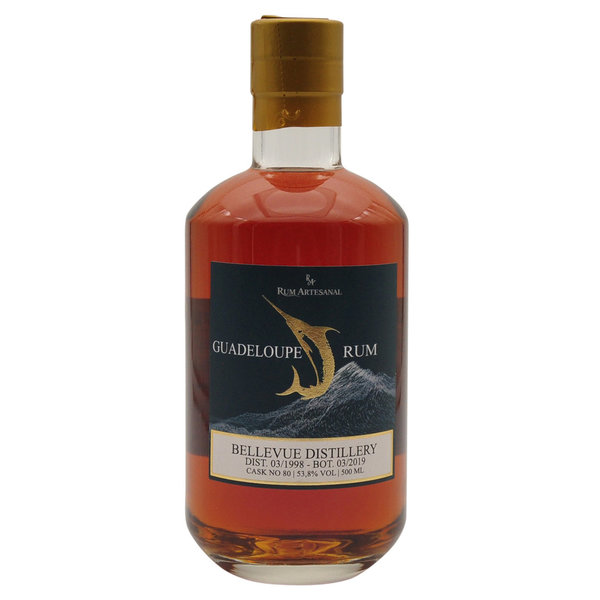 Bellevue Guadeloupe Rum 1998/2019 Single Cask RA 53,8%  0,5