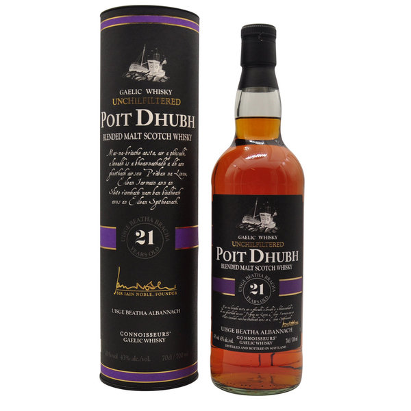 Poit Dhubh 21 y.o. Blended Malt Whisky 43%  0,7